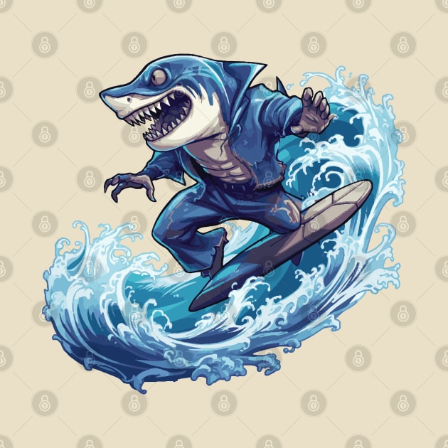 Shark Surfing - Shark Beach by VelvetRoom