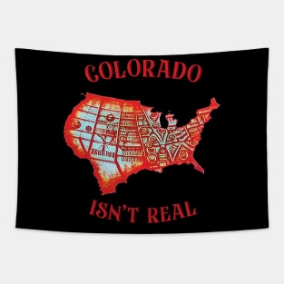 Colorado Isn't Real - Retro Design Tapestry