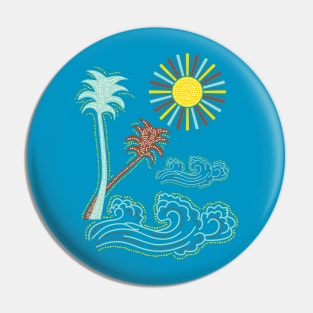 Tropical Sea Waves Pin