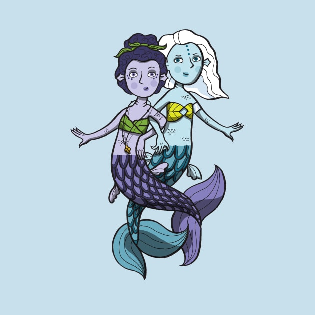 Briony and Merwyn Mermaids by JCPhillipps