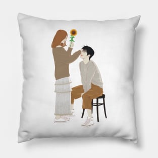 Cute Couple in Studio Pillow