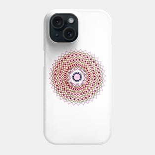 Handmade pink orange and green mandala art Phone Case