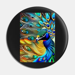 STUNNING AND COLORFUL  BEAUTIFUL PEACOCK Pin