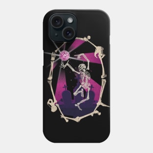 Disco dancing Skeleton with Mirror ball Phone Case