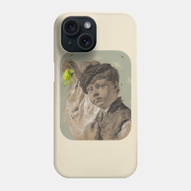 A Boy Holding a Pear Phone Case by quingemscreations