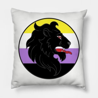 An Tir Pride - Nonbinary - Populace Badge Style 1 Pillow