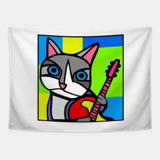 Angry Cat plays Guitar Tapestry