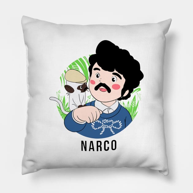 Plata o Mono Pillow by Emrisno