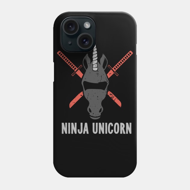 Cool Ninja Unicorn Phone Case by VBleshka