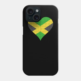 Jamaican Jigsaw Puzzle Heart Design - Gift for Jamaican With Jamaica Roots Phone Case