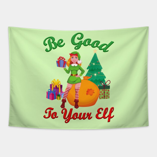 Be Good to your Elf Tapestry by Blended Designs