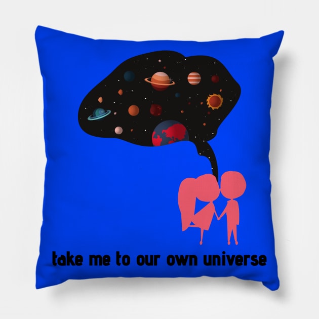 universe lovers Pillow by Serotonin