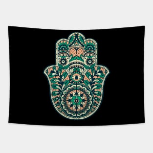 ORNAMENTAL HAMSA HAND abstract gift Tapestry