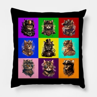 Steampunk Cats! Pillow