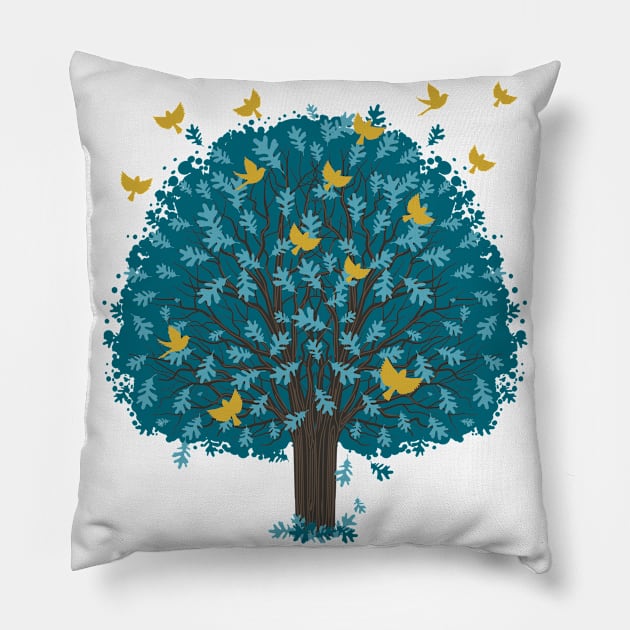 Tree of Birds! Pillow by SWON Design