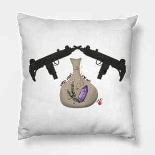 Uzi's and Witch Magic Pillow