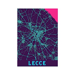 Lecce Neon City Map T-Shirt