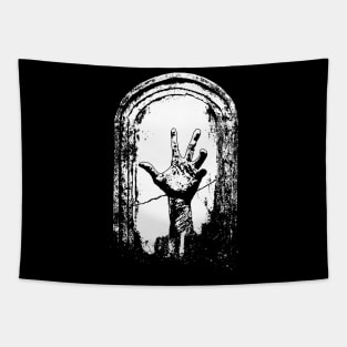 Zombie Rising from Grave Tapestry