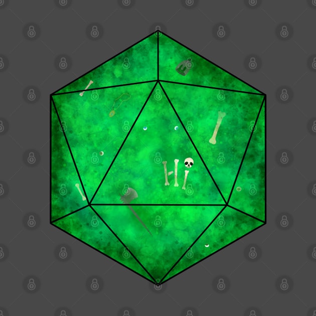 Gelatinous Cube D20 says Hi by Vivid Chaos