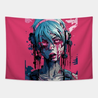 Splash Zombie Girl Tapestry