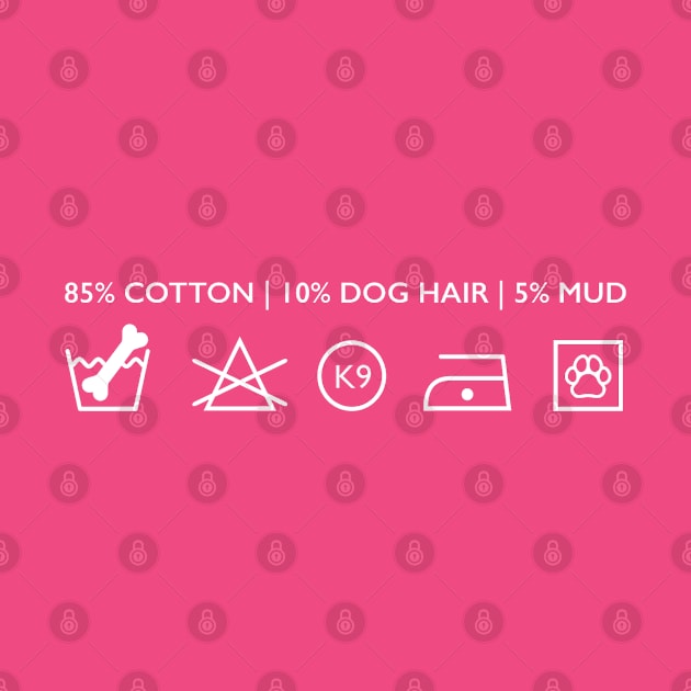 Funny Dog Hair Washing Label by Rumble Dog Tees