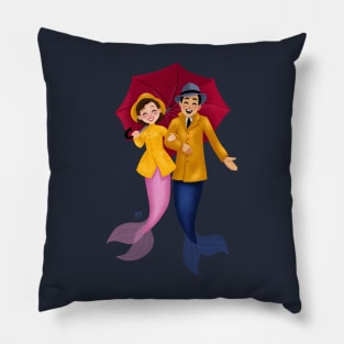 Singing in the Rain Mermaids Pillow