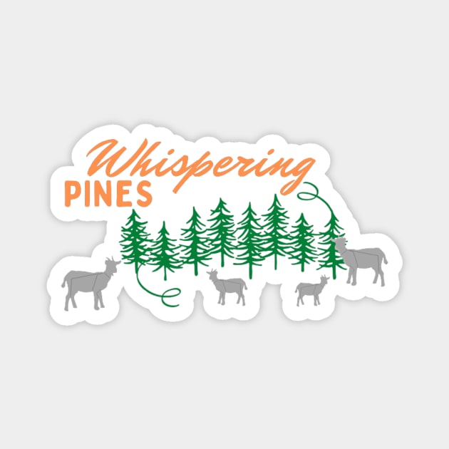 Whispering Pines Working Ranch with Goats Orange gray Magnet by TouchofAlaska