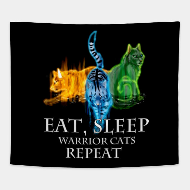 Eat Sleep Warrior Cats Repeat Funny Cat Lover T Shirt