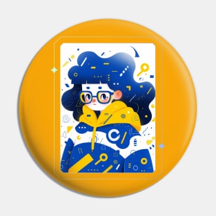 Charming girl illustration II Pin