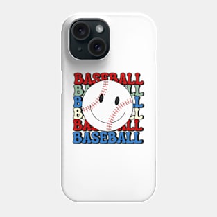 Comfort Colors Baseball smiley face Phone Case