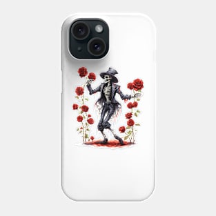 Gothic Roses Skeleton Dance Phone Case