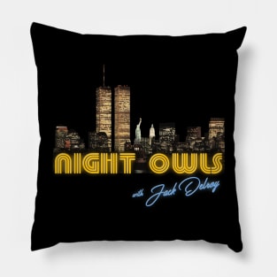 Night Owls With Jack Delroy NYC Skyline Pillow