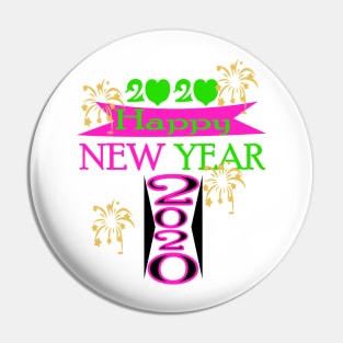 Happy New Year 2020 Pin