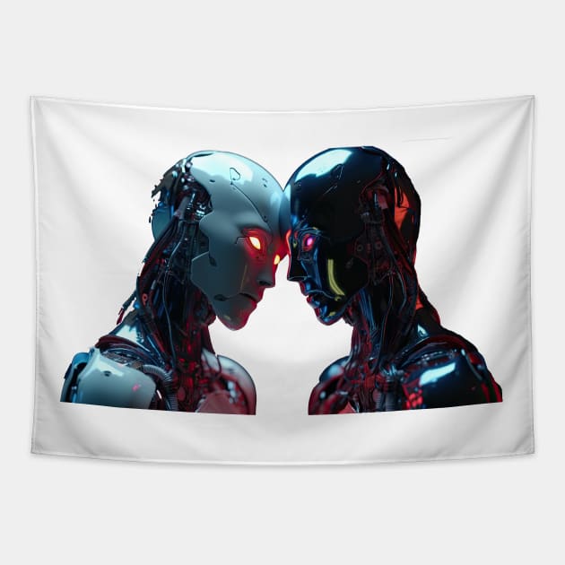 Robot Couple Tapestry by Urban Archeology Shop Gallery