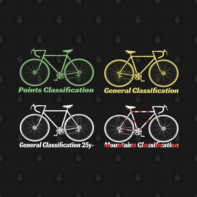 Cyclist Bicycles Color Different Classifications France Bike by Tesign2020