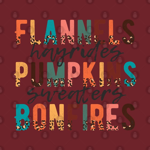 Flannels Hayrides Pumpkins Sweaters Bonfires by Erin Decker Creative