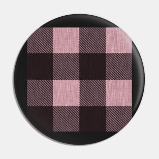 Pink and Black Buffalo Check Pin