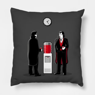 Dracula's working the late shift Pillow