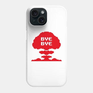 Mushroom Cloud (red, pixellated) Phone Case