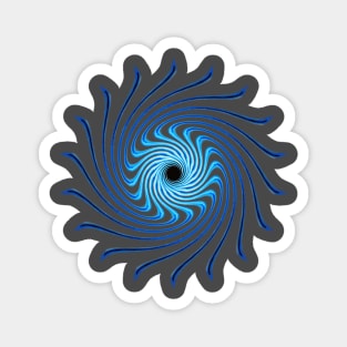 Black Hole Design Pattern, Blue. Magnet