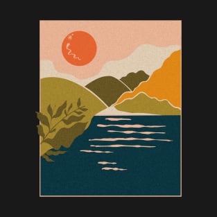 Graphic Illustration Of A Beautiful Sunset T-Shirt