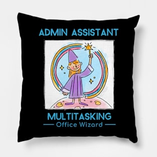 Multitasking Office Wizard Administrative Assistant Pillow