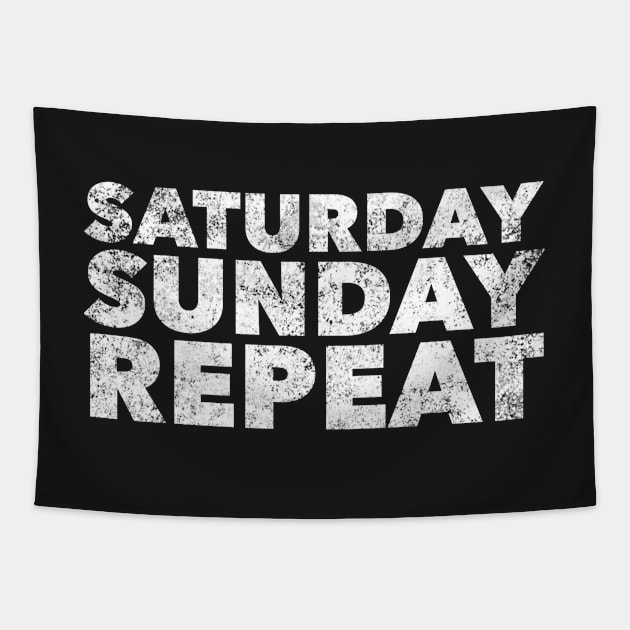 Saturday Sunday Repeat Tapestry by mivpiv