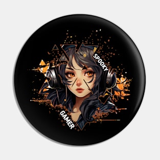 Spooky Gamer Girl Pin