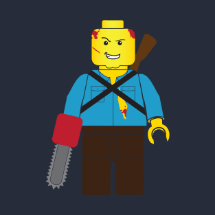 Ash from The Evil Dead Brick Guy T-Shirt