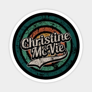 Christine McVie // Retro Circle Crack Vintage Magnet