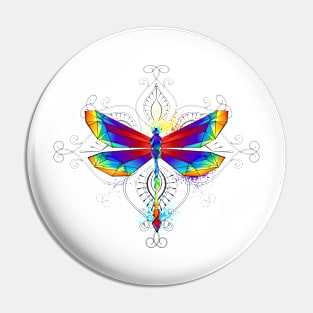 Bright Polygonal Dragonfly Pin