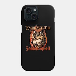 Embrace The Fabled Spirit Wolf Red Phone Case