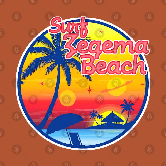 Surf Zegema Beach v2 by PopCultureShirts