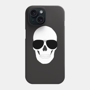 Aviator Skull Black & White Phone Case